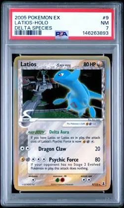 2005 POKEMON EX DELTA SPECIES 9 LATIOS-HOLO PSA 7 - Image 1