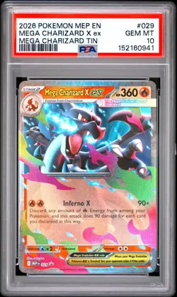 Pokemon Mega Charizard X Ex MEP Tin #029 PSA 10 Gem Mint - Image 1
