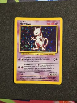 Pokemon Mewtwo Holo Base Set Unlimited MP - Image 2