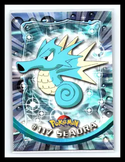 💥 SEADRA 1999 Topps Pokemon TV Non Holo Animation 1st Series Blue Logo # 117 - Image 1