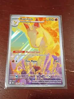 Pokemon Rapidash Holo Illustration Rare SV10: Destined Rivals 189/182 - Image 1