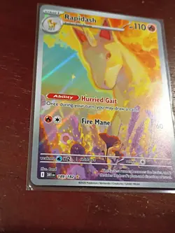 Pokemon Rapidash Holo Illustration Rare SV10: Destined Rivals 189/182 - Image 3