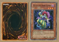 Yu-Gi-Oh! EP1-EN005 Peten the Dark Clown. Un-Ltd SPELLCASTER EFFECT, TRADNG GAME - Image 1