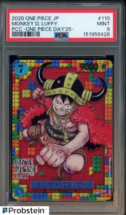 2025 One Piece JPN PCC One Piece Day '25 #110 Monkey D. Luffy PSA 9 MINT - Image 1