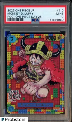 2025 One Piece JPN PCC One Piece Day '25 #110 Monkey D. Luffy PSA 9 MINT - Image 1