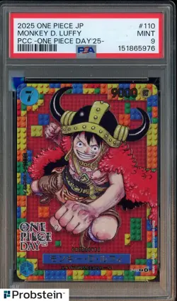 2025 One Piece JPN PCC One Piece Day '25 #110 Monkey D. Luffy PSA 9 MINT - Image 1