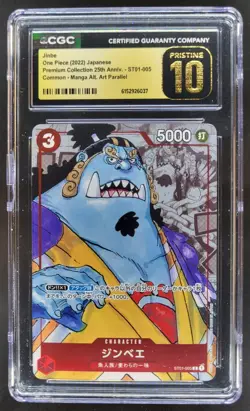 2022 ONE PIECE JP JINBE MANGA ALT ART ST01-005 CGC 10 PRISTINE C RC7 - Image 1