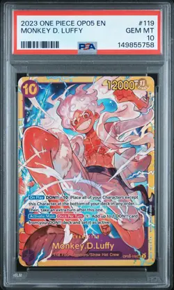 2023 ONE PIECE OP05-AWAKENING OF THE NEW ERA #119 MONKEY D. LUFFY PSA 10 - Image 1