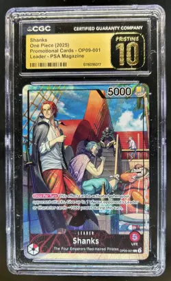 2024 One Piece Emperors in the New World Shanks Leader Pristine #OP09-001 CGC 10 - Image 1