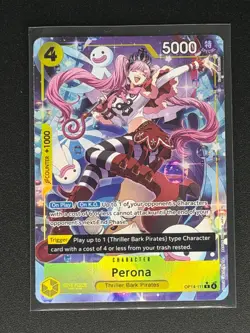One Piece TCG ENGLISH Perona OP14-111 Alt Art The Azure Sea’s Seven Alternate - Image 1