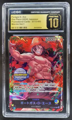 2024 ONE PIECE JP PORTGAS D. ACE PROMO ST13-002 CGC 10 PRISTINE C RC7 - Image 1
