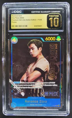 2024 ONE PIECE RORONOA ZORO LIVE ACTION PROMO P-056 CGC 10 PRISTINE U PT - Image 1