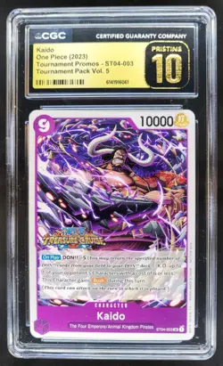 2023 ONE PIECE KAIDO ST04-003 CGC 10 PRISTINE C RC7 - Image 1