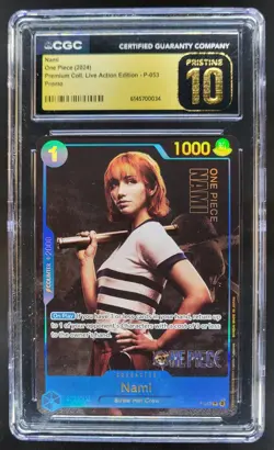 2024 ONE PIECE NAMI SUPER RARE ALT ART OP02-036 CGC 10 PRISTINE U PT - Image 1