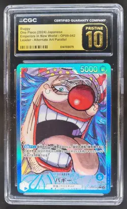 2024 ONE PIECE JP BUGGY LEADER ALT ART OP09-042 CGC 10 PRISTINE C RC7 - Image 1