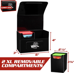 Extra Large Magnetic Deck Box - MTG Commander Big Case - Two XL Removable Compar - Image 2