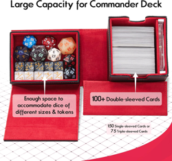 MTG Commander Deck Box with Dice Tray - Fits 100+ Double-Sleeved Cards - Command - Image 2