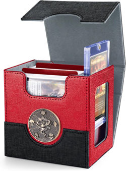 MTG Commander Deck Box with Display and Dice Tray, Holds 100+ Double-Sleeved Car - Image 1