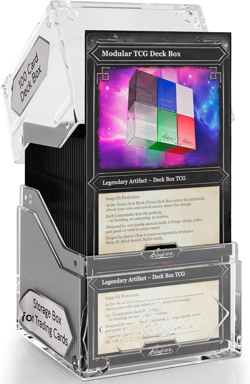 360° Modular Nexus Deckblock - Durable Stackable MTG Deck Box for Commander Fits - Image 1