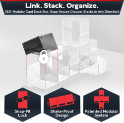 360° Modular Nexus Deckblock - Durable Stackable MTG Deck Box for Commander Fits - Image 3
