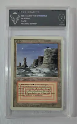 Magic The Gathering: MTG 1994 Plateau Revised Edition (3ED) Graded TCG NM 7 - Image 1