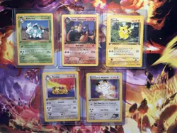 Vintage Bundle 1st Edition Pokemon Dark Charizard/ Pikachu Non Holo + More - Image 1