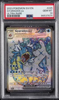 2023 POKEMON SVI EN-SCARLET & VIOLET ULTRA RARE #225 GYARADOS EX PSA 10 - Image 1