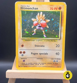 POKEMON - HITMONCHAN HOLO RARE 7/102 - Set Base - ITA - COND. POOR - Vintage - Image 1