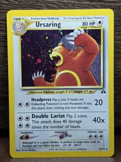 Pokemon TCG Neo Discovery Ursaring 15/75 Holo Rare Vintage Pokemon TCG - NM/LP - Image 1