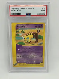 PSA 9 2003 Pokemon Skyridge Girafarig 58/144 Mint - Image 1