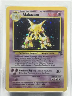 Pokemon TCG Alakazam 1/130 Base Set 2 Holo Rare PSA 6 - Image 2