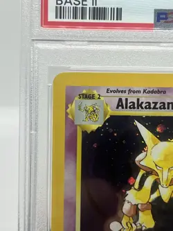 Pokemon TCG Alakazam 1/130 Base Set 2 Holo Rare PSA 6 - Image 3