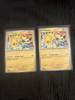 2 Pokemon Pikachu SVP 225 Black Star Promo 2025 World Championships Worlds - Image 1
