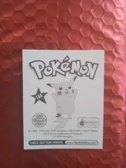 1999 Topps Pokemon Base Merlin Sticker Collection Rapidash - Image 2
