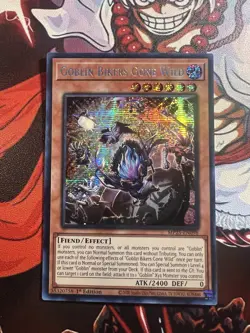 Yugioh Goblin Bikers Gone Wild MP25-EN098 Prismatic Secret Rare 1st Edition NM - Image 1