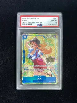 2025 One Piece TCG S-Chinese 3RD Anniversary Set OP11-054 SR Nami PSA 10 JE21 - Image 1