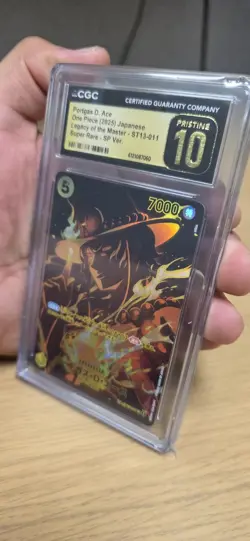 CGC 10 Portgas D. Ace #ST13-011 Japanese 2025 One Piece Legacy Of The Master - Image 2
