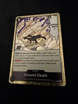GROUND DEATH OP14-096 The Azure Sea's Seven R Foil One Piece TCG NM - Image 1