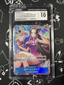 Japanese One Piece Boa Hancock OP01-078 THE BEST PRB-01 Alt Art CGC 10 Gem Mint - Image 2