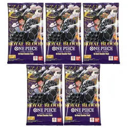 Bandai One Piece Trading Cards - Royal Blood OP-10 - 5 BOOSTER PACKS LOT - New - Image 1