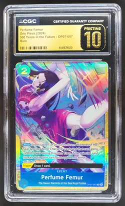 2024 ONE PIECE PERFUME FEMUR RARE OP07-057 CGC 10 PRISTINE U PT - Image 1