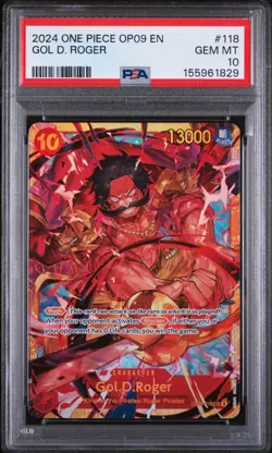 Gol.D.Roger (Alternate Art) OP09-118 Emperors in the New World One Piece PSA 10 - Image 1