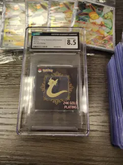 Pokemon Dratini 24K Gold Plated Card CCG Graded 8.5 - Image 1