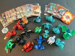 Huge 17 PCS Bakugan Battle Brawlers Toy +62 Card Mixed Lot 2006-2008 - Image 1