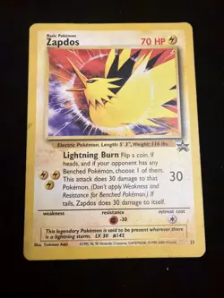 Zapdos #23 Non-Holo 1999 Promo Pokemon Card TCG - Image 1