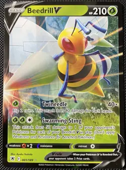 Beedrill V 001/189 Swsh10: Astral Radiance Holo - Pokemon Card - Image 1