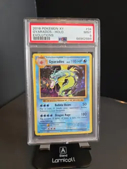 2016 POKEMON XY EVOLUTIONS #34/108 GYARADOS HOLO PSA 9 Graded Card! TCG - Image 1