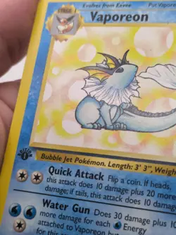 Vaporeon 1999 Jungle 1st Edition 28/64 Pokemon Card - Image 2