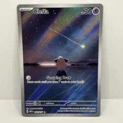 Pokemon TCG Cleffa Sv03: Obsidian Flames Holo Illustration Rare Card 202/197 - Image 1