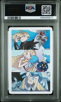 2017 POKEMON PLAYING CARDS LILLIE, GLADION & LUSAMINE ACE OF HEARTS PSA 10 - Image 2